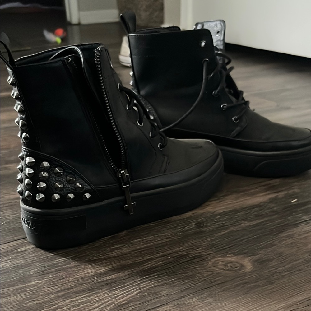 Black Studded Ankle Boots